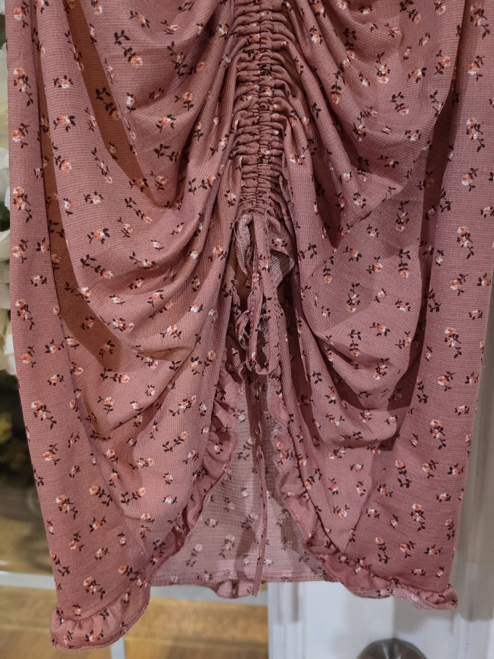 Liberty Love Dusty Rose Ruched Mini Dress - Picture 4 of 6